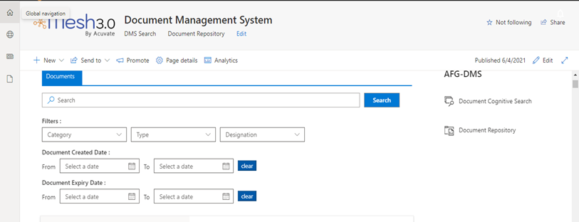 Mesh Document Management System Upload V2