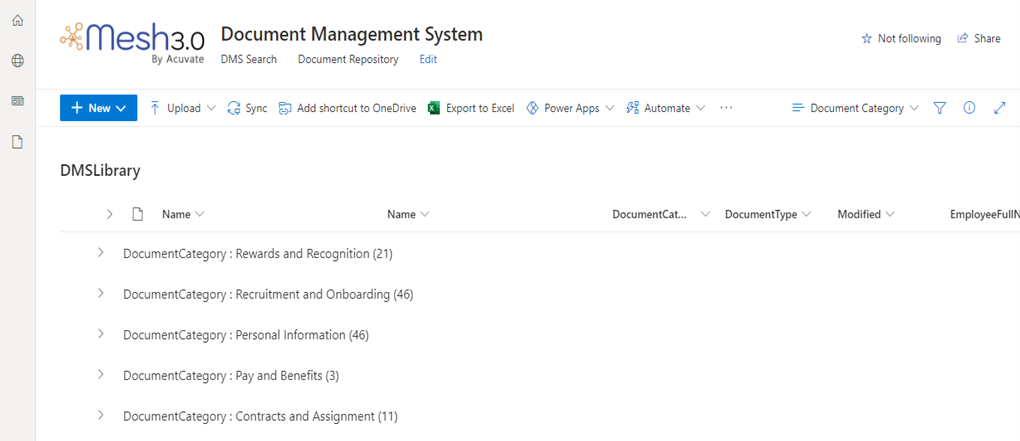 Mesh Document Management System V2